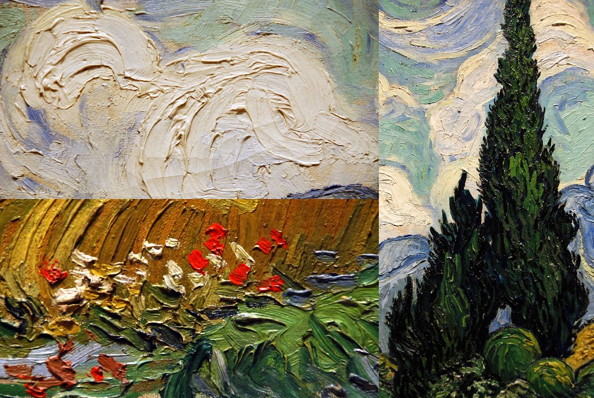 Top Met Paintings After 1860 03-2 Vincent van Gogh Wheat Field with Cypresses Close Up